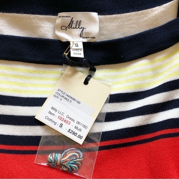 Milly Of New York Sweater Dress Multicolored Stripes Size Small - Picture 3 of 9